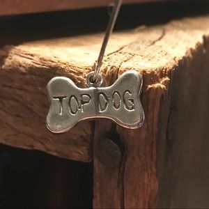 .925 STERLING SILVER “TOP DOG” BONE CHARM